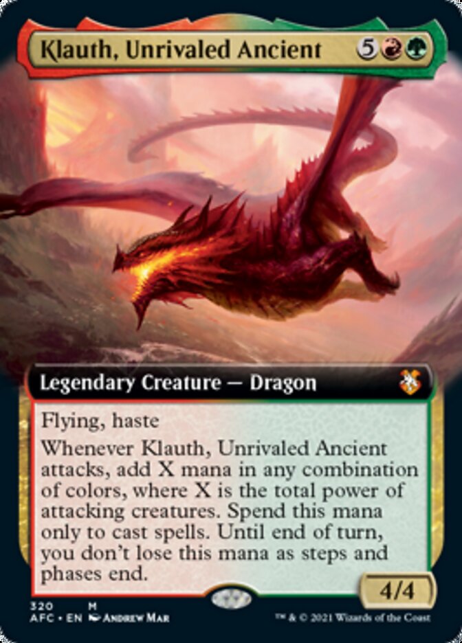 Klauth, Unrivaled Ancient (Extended) [Dungeons & Dragons: Adventures in the Forgotten Realms Commander] | Cracking-Singles