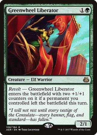 Greenwheel Liberator [Aether Revolt] | Cracking-Singles