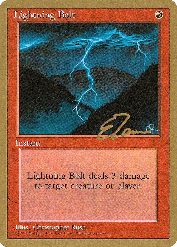 Lightning Bolt (Eric Tam) [Pro Tour Collector Set] | Cracking-Singles