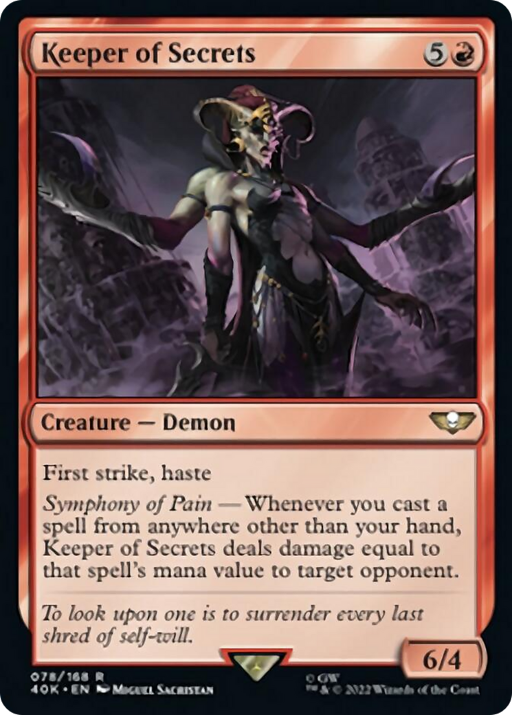 Keeper of Secrets (Surge Foil) [Universes Beyond: Warhammer 40,000] | Cracking-Singles