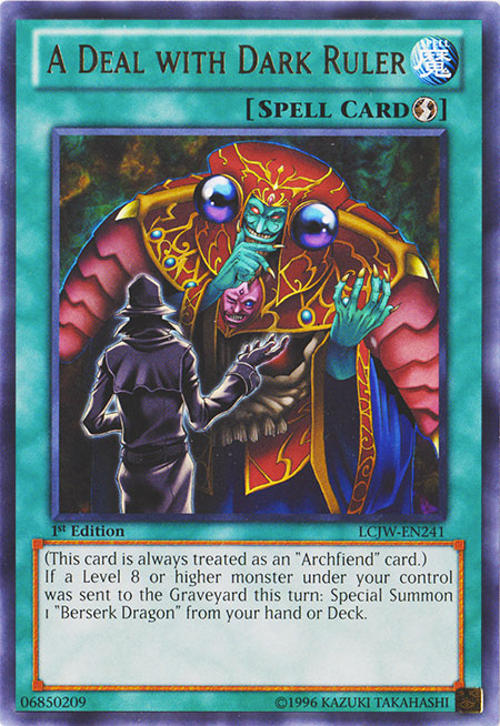 A Deal with Dark Ruler [LCJW-EN241] Rare | Cracking-Singles
