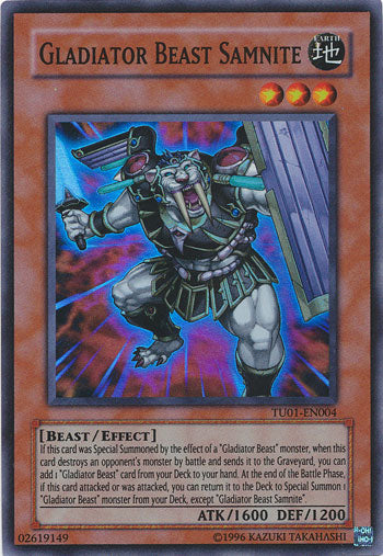 Gladiator Beast Samnite [TU01-EN004] Super Rare | Cracking-Singles