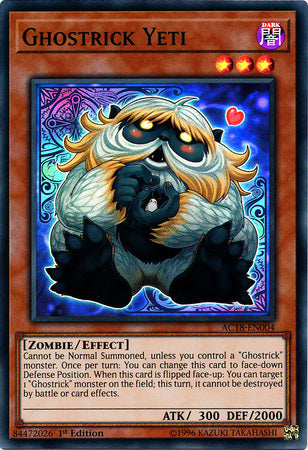 Ghostrick Yeti [AC18-EN004] Super Rare | Cracking-Singles