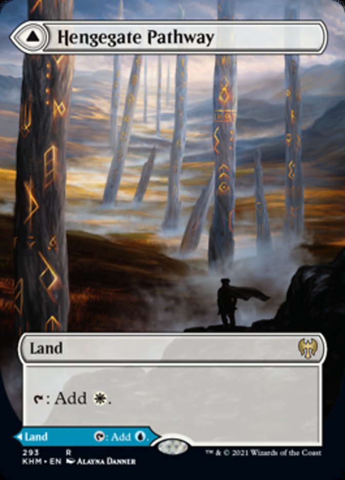 Hengegate Pathway // Mistgate Pathway (Borderless Alternate Art) [Kaldheim] | Cracking-Singles