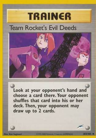 Team Rocket's Evil Deeds (103/105) [Neo Destiny Unlimited] | Cracking-Singles