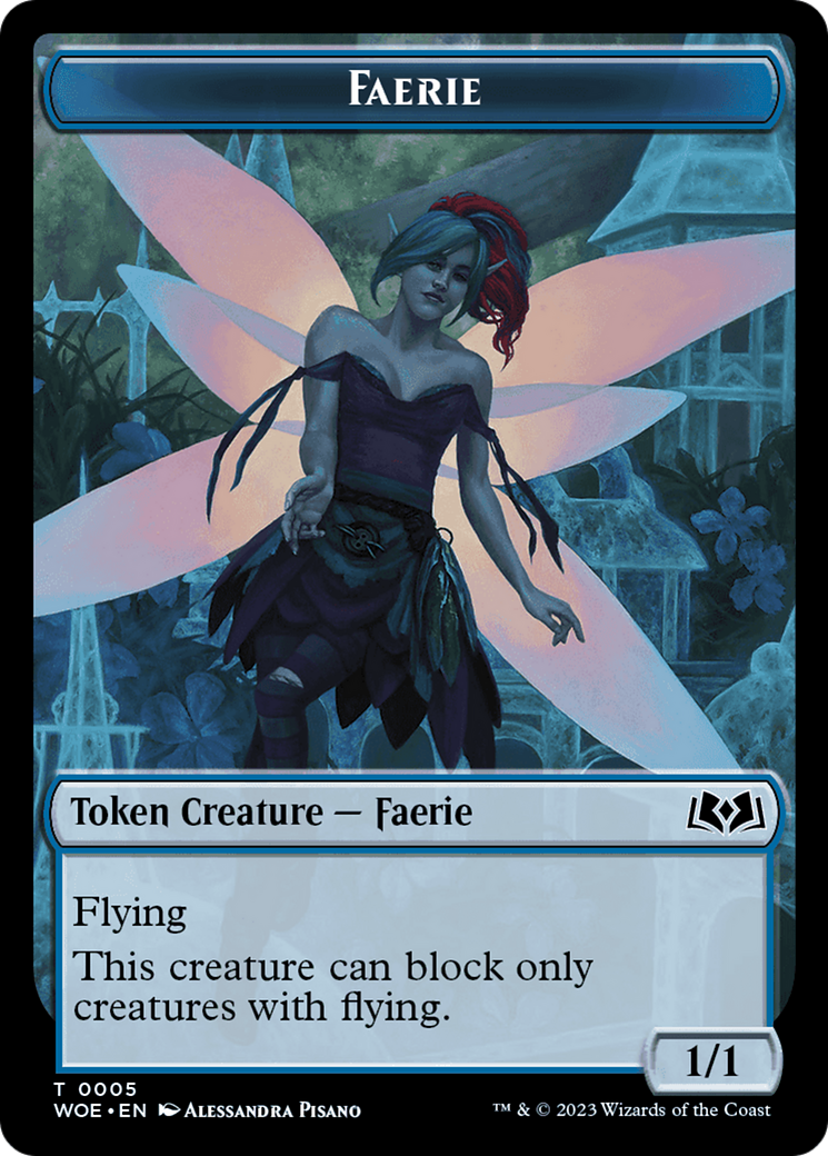 Faerie Token [Wilds of Eldraine Tokens] | Cracking-Singles