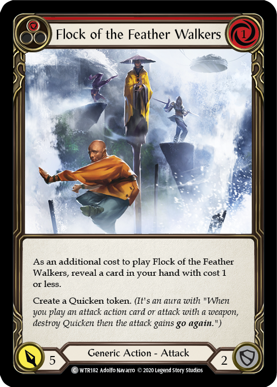 Flock of the Feather Walkers (Red) [U-WTR182] (Welcome to Rathe Unlimited)  Unlimited Rainbow Foil | Cracking-Singles
