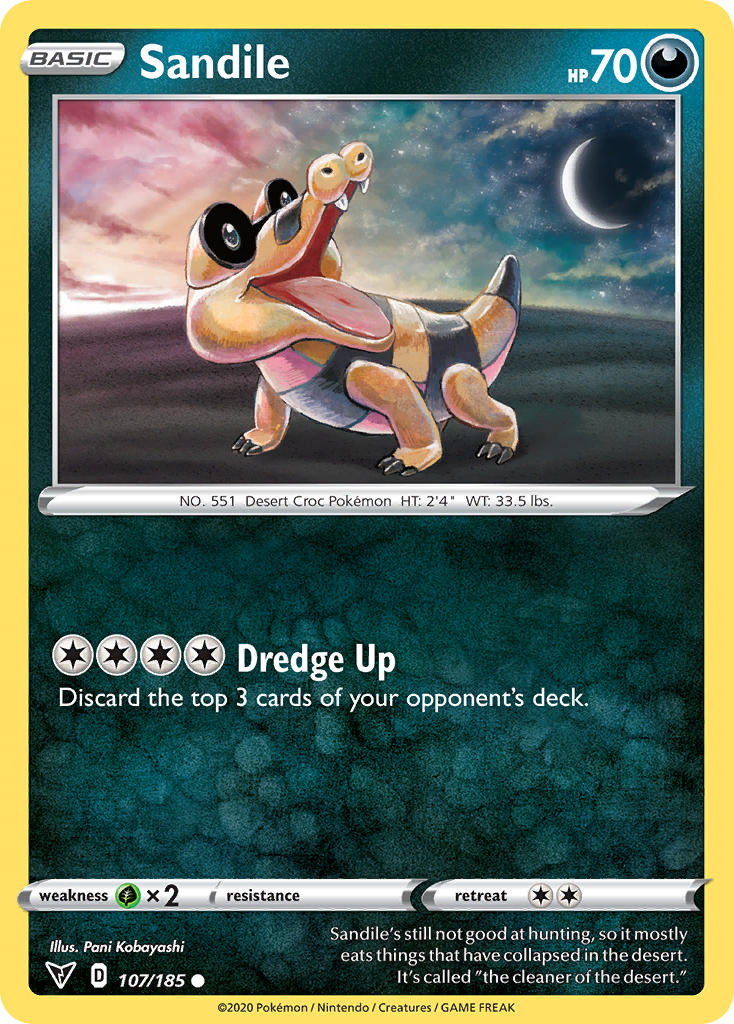 Sandile (107/185) [Sword & Shield: Vivid Voltage] | Cracking-Singles