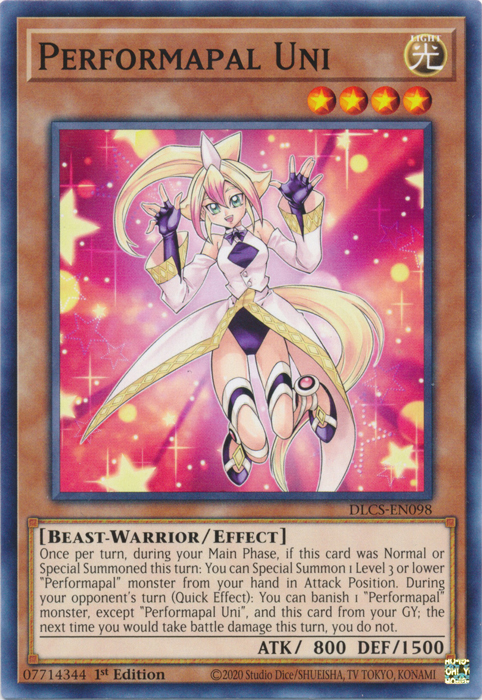 Performapal Uni [DLCS-EN098] Common | Cracking-Singles