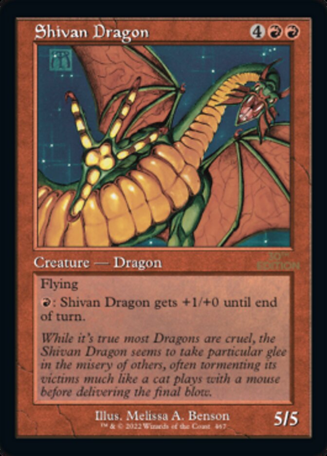 Shivan Dragon (Retro) [30th Anniversary Edition] | Cracking-Singles