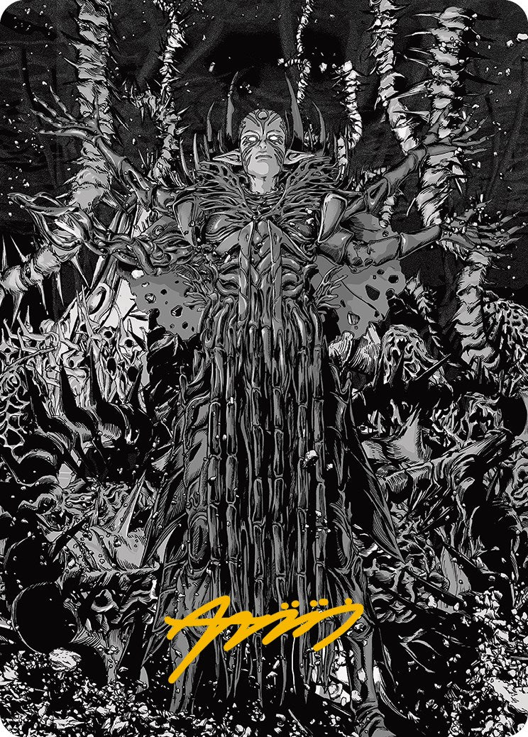 Nissa, Ascended Animist Art Card (Gold-Stamped Signature) [Phyrexia: All Will Be One Art Series] | Cracking-Singles
