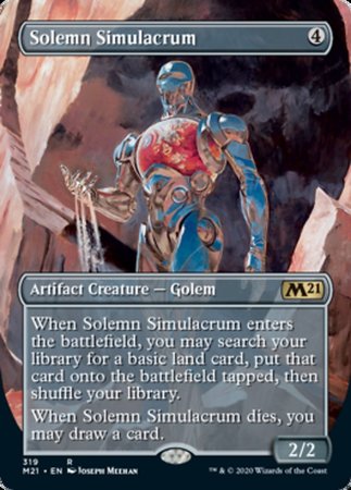 Solemn Simulacrum (Alternate Art) [Core Set 2021] | Cracking-Singles