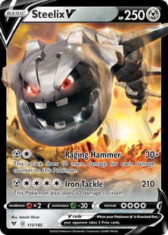 Steelix V (115/185) [Sword & Shield: Vivid Voltage] | Cracking-Singles