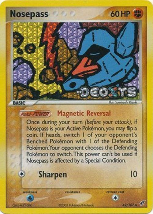 Nosepass (42/107) (Stamped) [EX: Deoxys] | Cracking-Singles