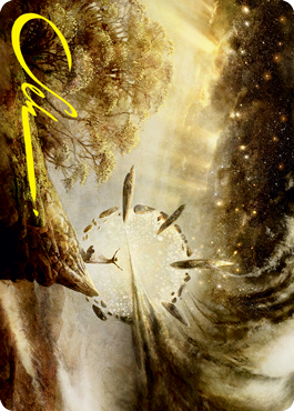 Harness Infinity Art Card (Gold-Stamped Signature) [Strixhaven: School of Mages Art Series] | Cracking-Singles