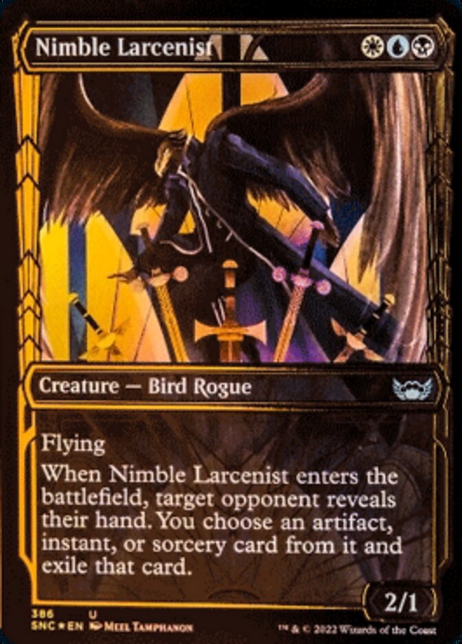 Nimble Larcenist (Showcase Golden Age Gilded Foil) [Streets of New Capenna] | Cracking-Singles