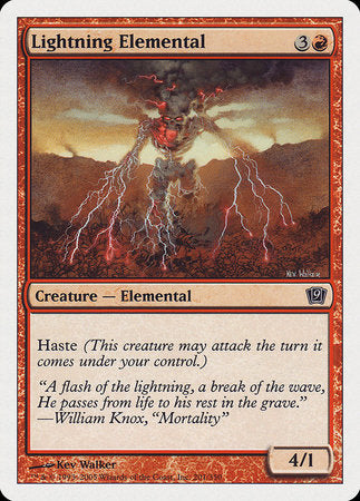 Lightning Elemental [Ninth Edition] | Cracking-Singles