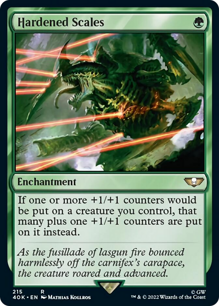 Hardened Scales (Surge Foil) [Universes Beyond: Warhammer 40,000] | Cracking-Singles