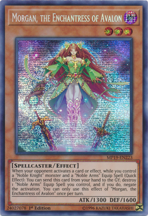 Morgan, the Enchantress of Avalon [MP19-EN223] Prismatic Secret Rare | Cracking-Singles