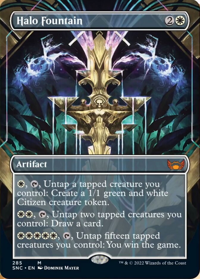 Halo Fountain (Borderless Alternate Art) [Streets of New Capenna] | Cracking-Singles