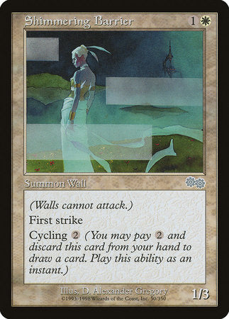 Shimmering Barrier [Urza's Saga] | Cracking-Singles