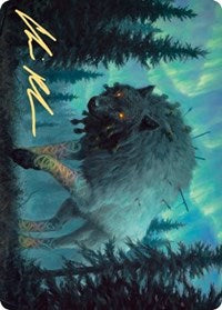 Sarulf, Realm Eater Art Card (Gold-Stamped Signature) [Kaldheim: Art Series] | Cracking-Singles