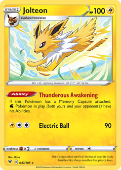 Jolteon (047/185) [Sword & Shield: Vivid Voltage] | Cracking-Singles