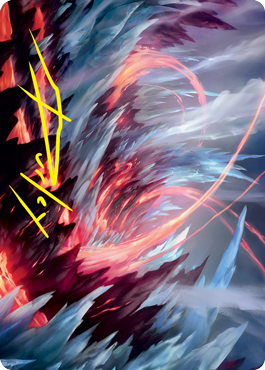Frostboil Snarl Art Card (Gold-Stamped Signature) [Strixhaven: School of Mages Art Series] | Cracking-Singles