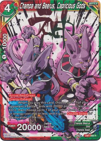Champa and Beerus, Capricious Gods (Alternate Art) [DB1-088] | Cracking-Singles
