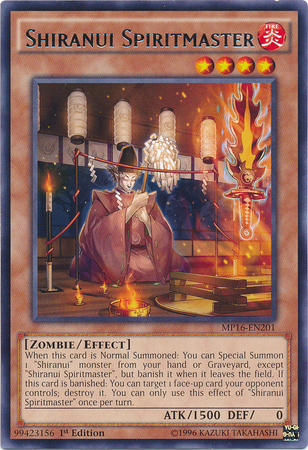 Shiranui Spiritmaster [MP16-EN201] Rare | Cracking-Singles