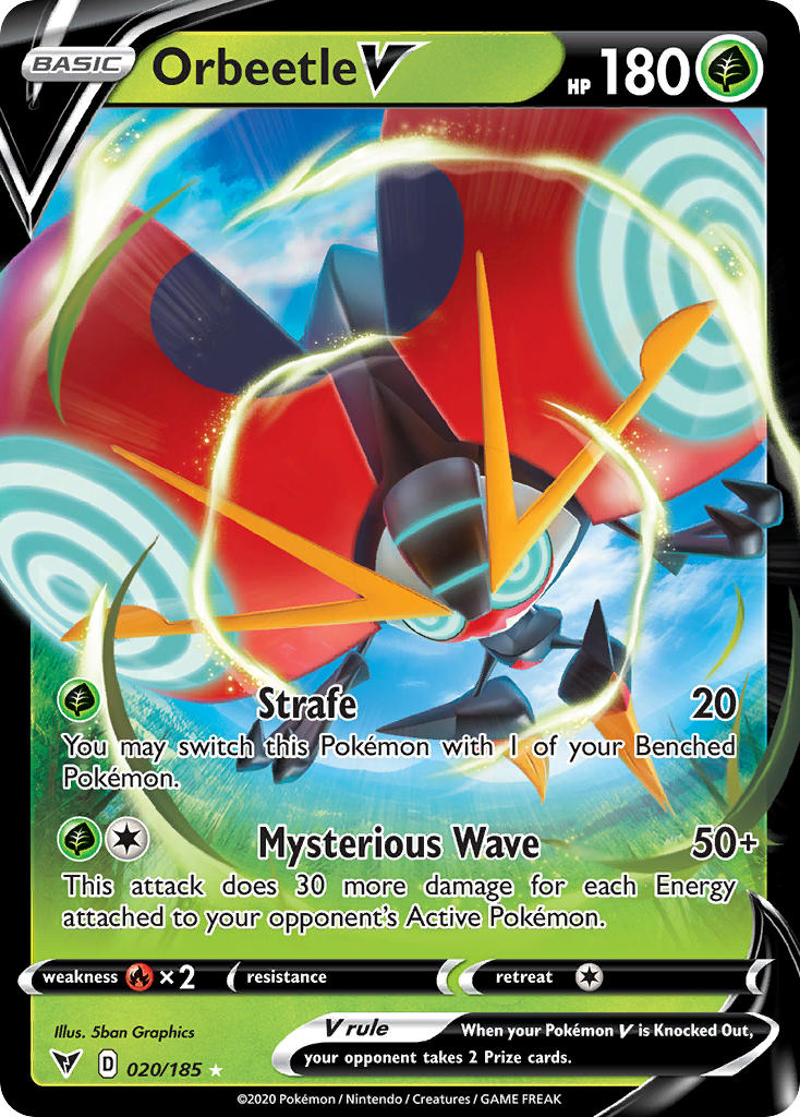 Orbeetle V (020/185) [Sword & Shield: Vivid Voltage] | Cracking-Singles