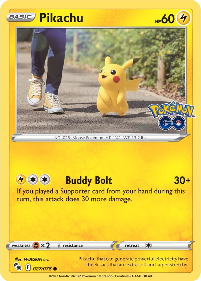 Pikachu (027/078) [Pokémon GO] | Cracking-Singles