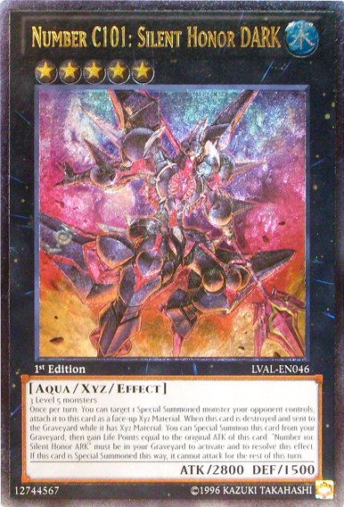 Number C101: Silent Honor DARK [LVAL-EN046] Ultimate Rare | Cracking-Singles