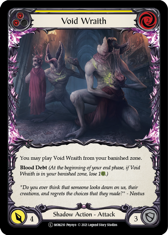 Void Wraith (Yellow) (Rainbow Foil) [U-MON210-RF] Unlimited Rainbow Foil | Cracking-Singles