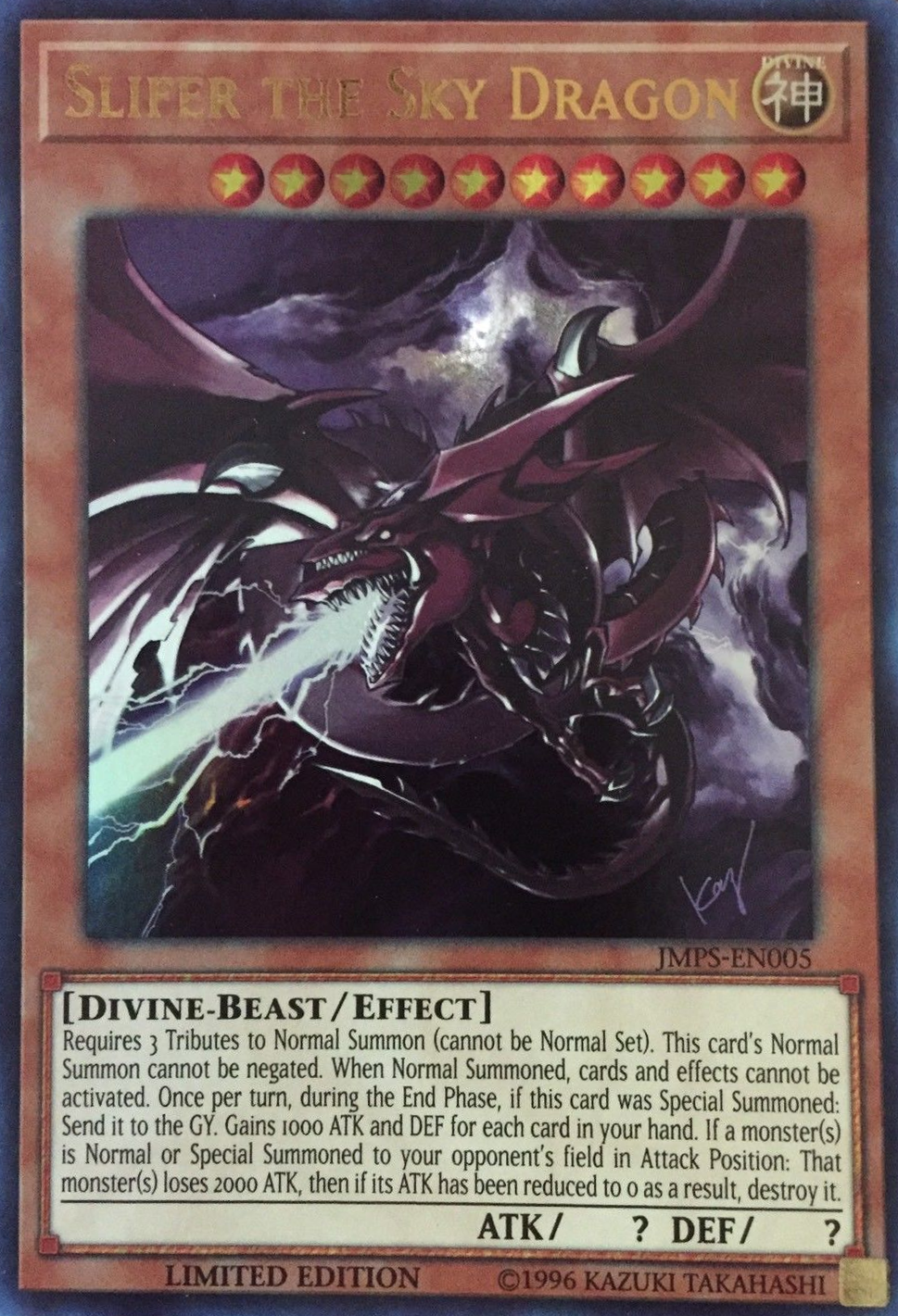 Slifer the Sky Dragon [JMPS-EN005] Ultra Rare | Cracking-Singles