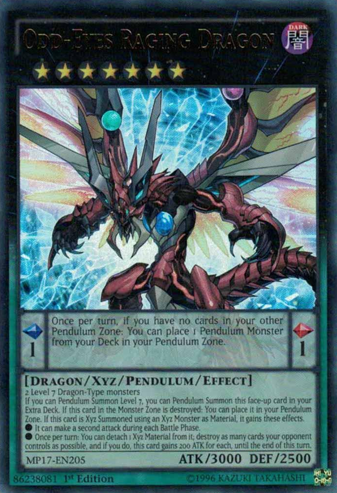 Odd-Eyes Raging Dragon [MP17-EN205] Ultra Rare | Cracking-Singles