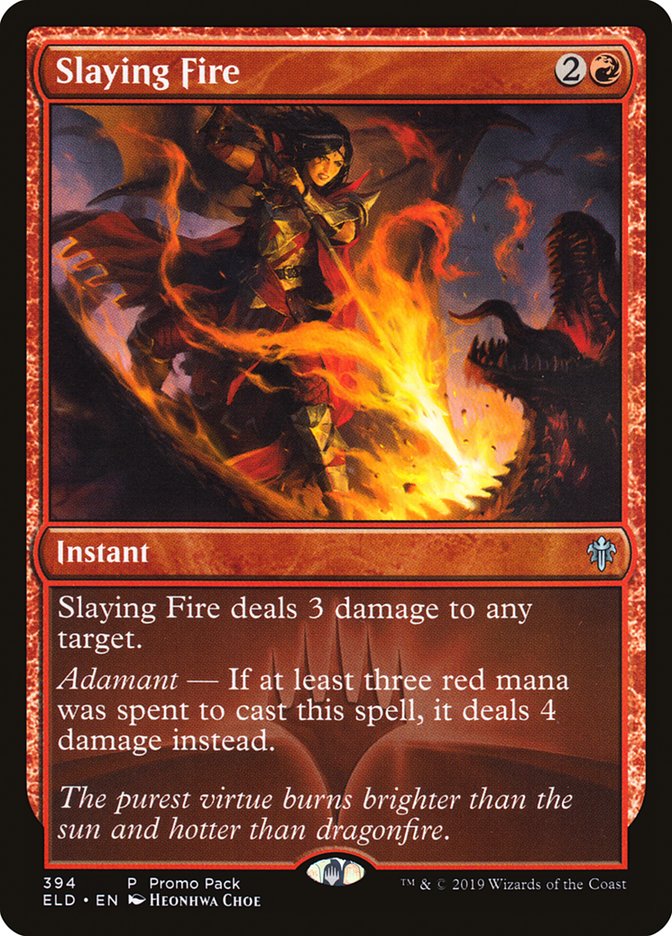 Slaying Fire (Promo Pack) [Throne of Eldraine Promos] | Cracking-Singles