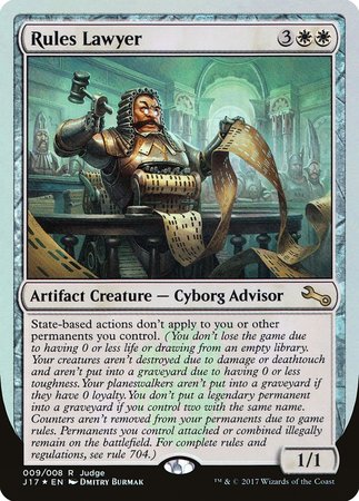 Rules Lawyer [Judge Gift Cards 2017] | Cracking-Singles