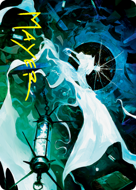 Thirst for Discovery Art Card (Gold-Stamped Signature) [Innistrad: Crimson Vow Art Series] | Cracking-Singles