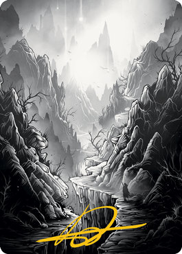 Mountain Art Card (Gold-Stamped Signature) [Innistrad: Midnight Hunt Art Series] | Cracking-Singles