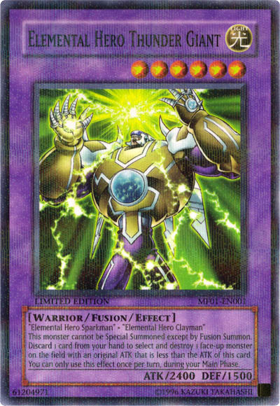 Elemental Hero Thunder Giant [MF01-EN001] Parallel Rare | Cracking-Singles