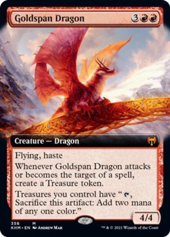 Goldspan Dragon (Extended Art) [Kaldheim] | Cracking-Singles