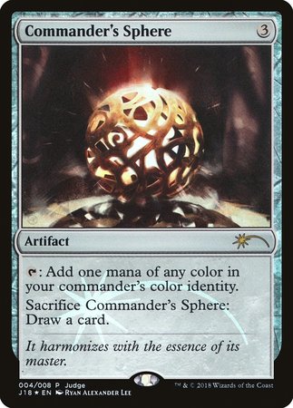 Commander's Sphere [Judge Gift Cards 2018] | Cracking-Singles