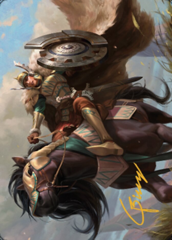 Knight of Dawn's Light Art Card (Gold-Stamped Signature) [Dominaria United Art Series] | Cracking-Singles