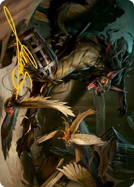 Wing Shredder Art Card (Gold-Stamped Signature) [Innistrad: Midnight Hunt Art Series] | Cracking-Singles