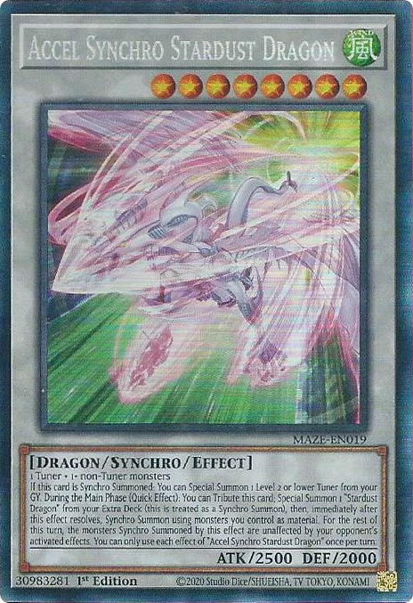 Accel Synchro Stardust Dragon [MAZE-EN019] Collector's Rare | Cracking-Singles