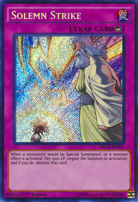 Solemn Strike [MP16-EN231] Secret Rare | Cracking-Singles