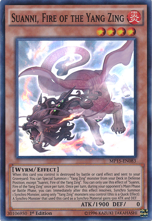Suanni, Fire of the Yang Zing [MP15-EN083] Super Rare | Cracking-Singles