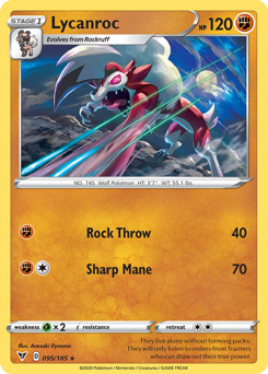 Lycanroc (095/185) [Sword & Shield: Vivid Voltage] | Cracking-Singles