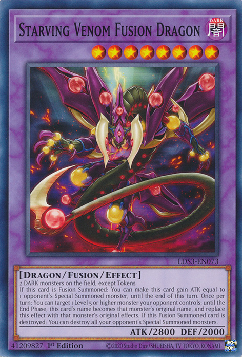 Starving Venom Fusion Dragon [LDS3-EN073] Common | Cracking-Singles